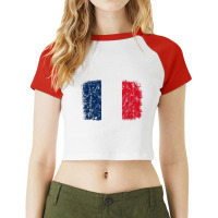 French Pride, France Travel, Love France, Paris France Flag T Shirt Raglan Crop Top | Artistshot