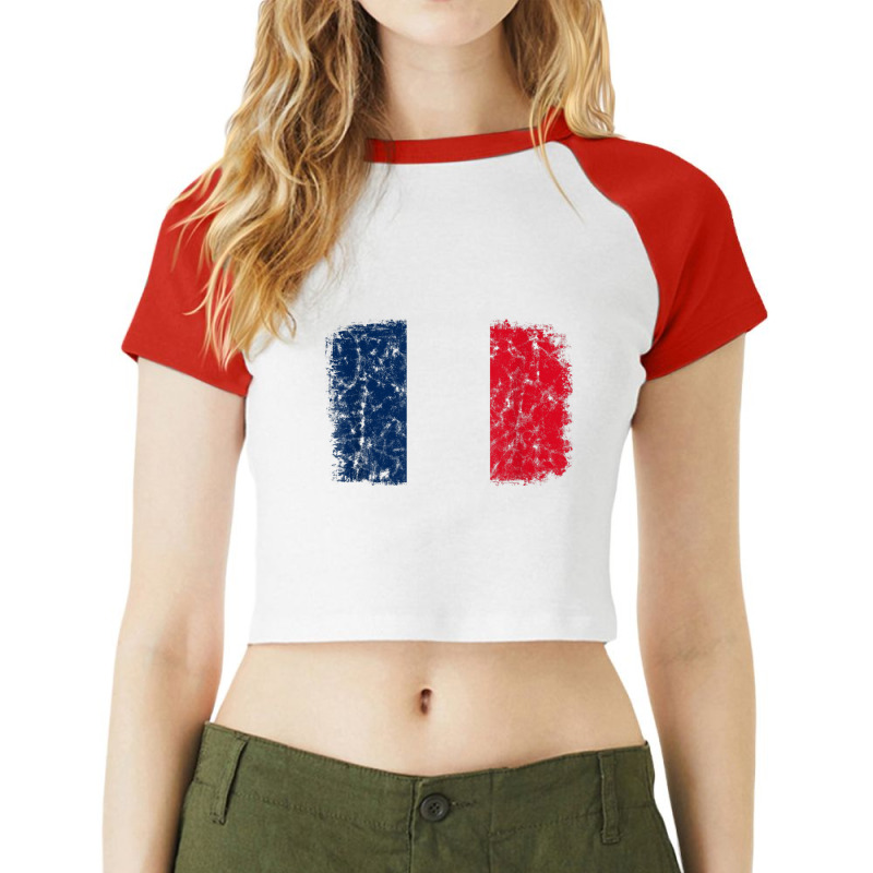 French Pride, France Travel, Love France, Paris France Flag T Shirt Raglan Crop Top by catotdmontis | Artistshot