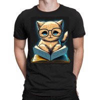 Cat Kitten Book Books Reading Fantasy Reader T-shirt | Artistshot