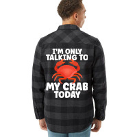 Cute Crab Design For Crab Lover Seafood Cool Crust Flannel Shirt | Artistshot