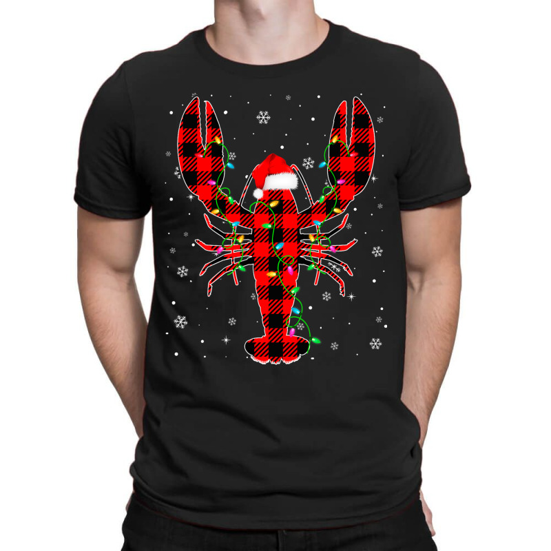 Buffalo Red Plaid Lobster Animals Merry Christmas  T-shirt | Artistshot