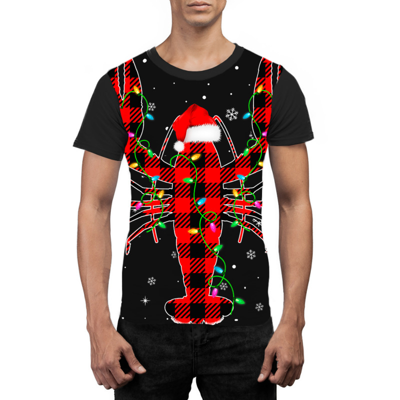 Buffalo Red Plaid Lobster Animals Merry Christmas  Graphic T-shirt | Artistshot