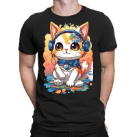 Cat Listening To Music T-shirt | Artistshot