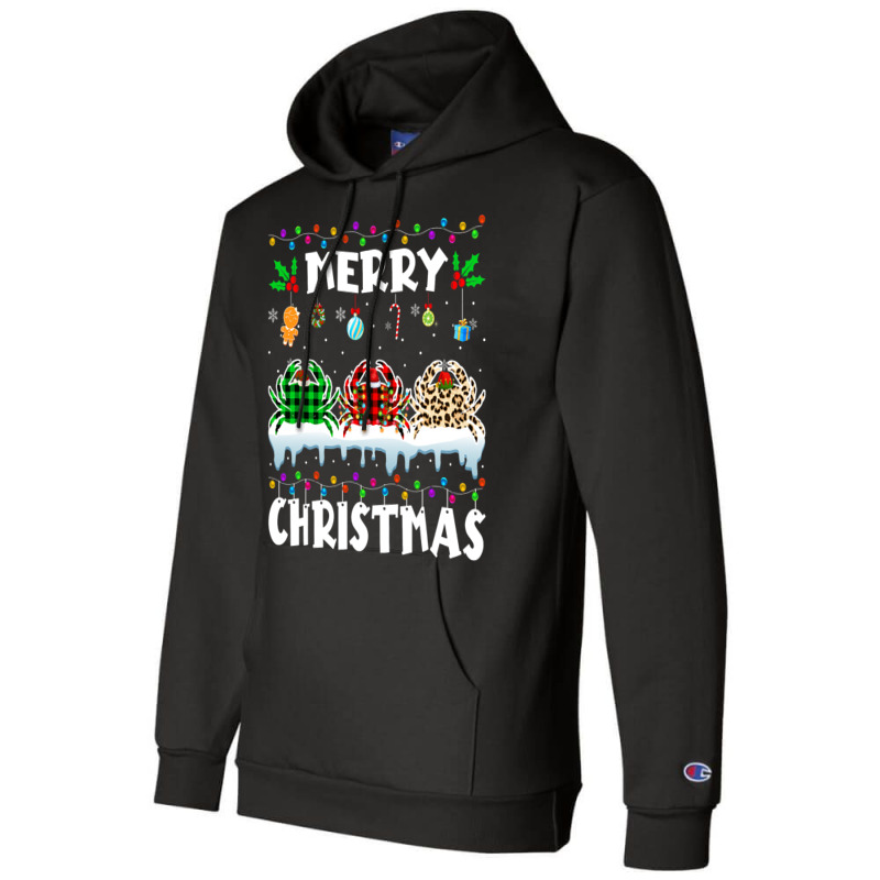 Cute Crab Merry Christmas Animals Lover Xmas Light Champion Hoodie | Artistshot