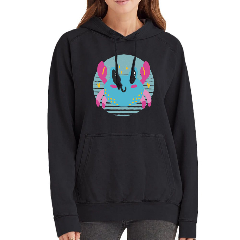 Cute Crab Ocean Crawfish Sea Animal Vintage Hoodie | Artistshot