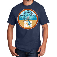 Marco Island Beach Florida Fl Ocean Wave Shark Fin Vacation Pullover H Basic T-shirt | Artistshot