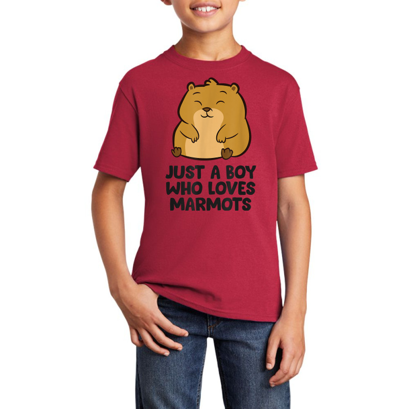 Just A Boy Who Loves Marmots T Shirt Basic Youth T-shirt by fallenafsericebe | Artistshot