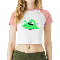 Dragon Quest Bubble Slime Raglan Crop Top | Artistshot