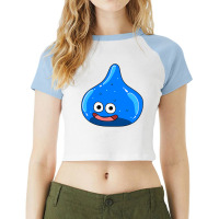 Dragon Quest Slime Bubbly Raglan Crop Top | Artistshot