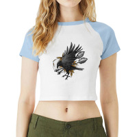 Day Gifts Eat Crow Halloween Makeup Sleep Cute Graphic Gift Raglan Crop Top | Artistshot