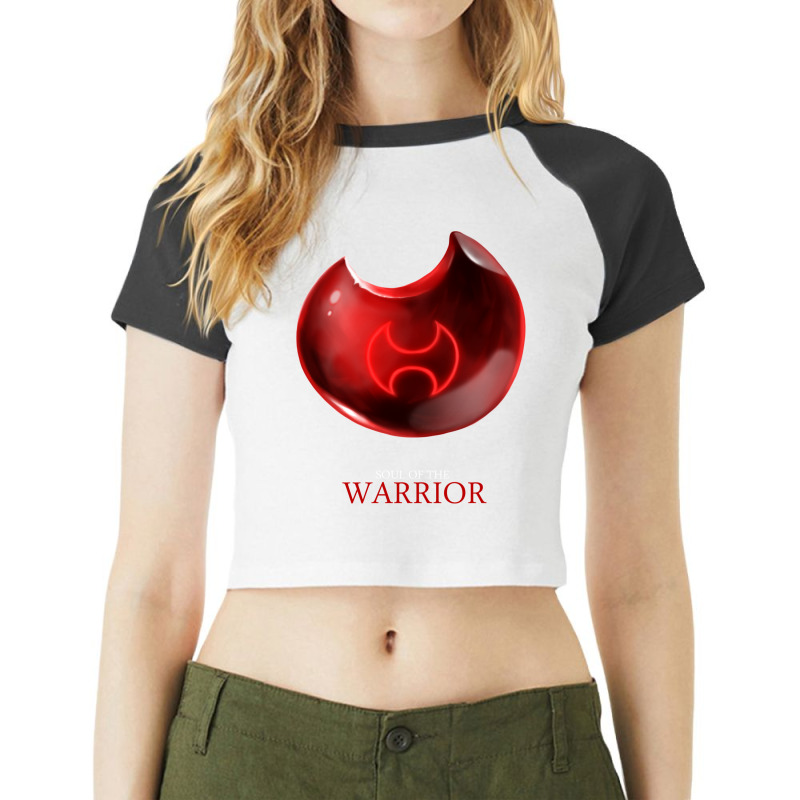 Soul Of The Warrior  Black Raglan Crop Top by sellasgraigl | Artistshot