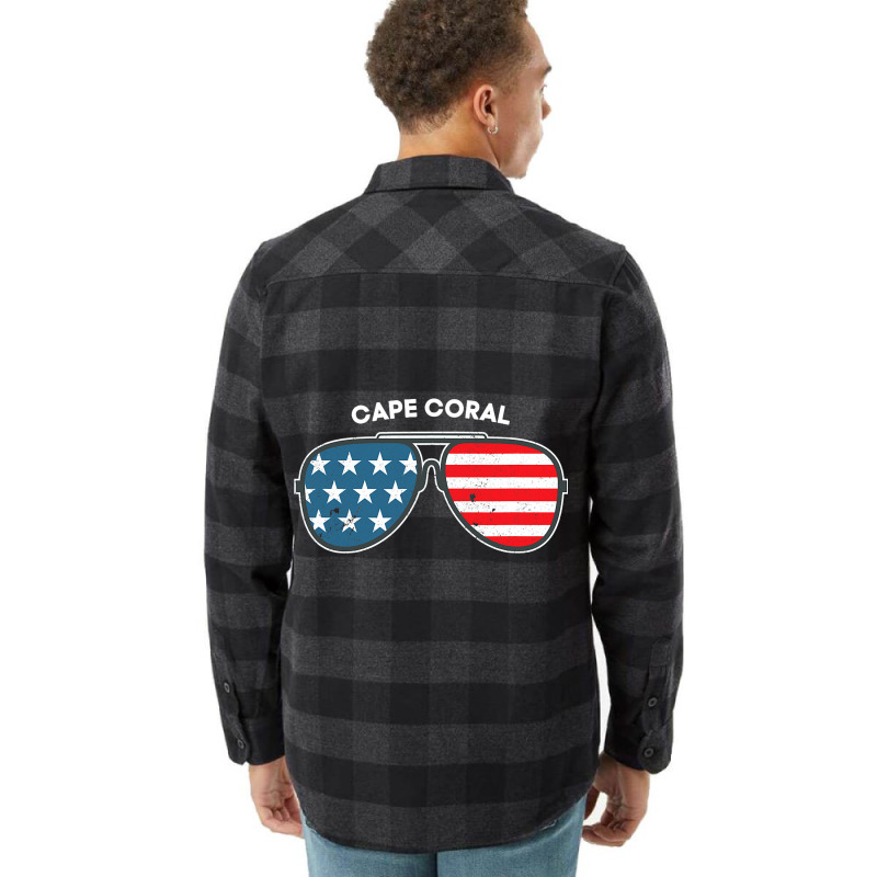 Cape Coral Florida Fl Us Cities America 4th Of Jul Flannel Shirt | Artistshot