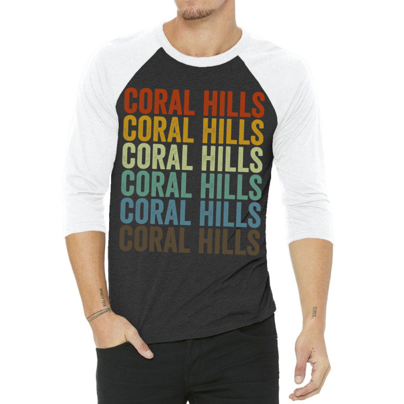 Coral Hills City Retro 21 3/4 Sleeve Shirt | Artistshot