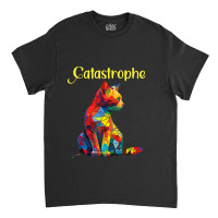 Catastrophe Cat Kitten Stained Glass Suncatch Funn Classic T-shirt | Artistshot