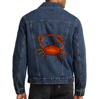 Crabby. Cute Crab Sea Creature Design. Men Denim Jacket | Artistshot