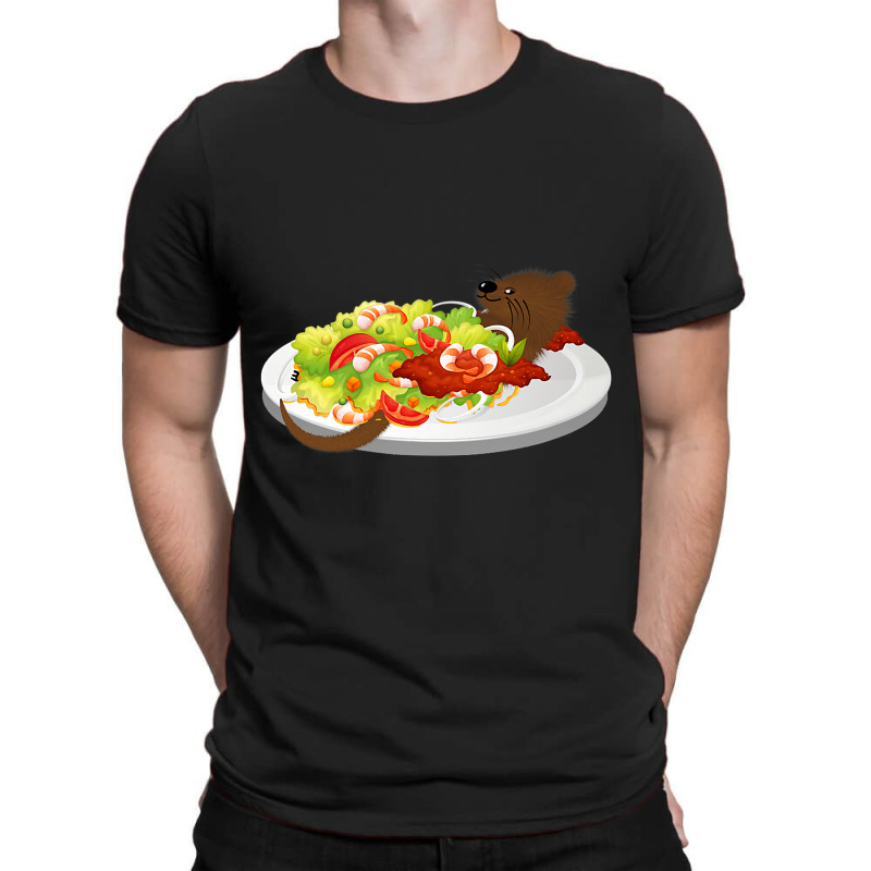 Cute Otter In A Shrimp Salad T-shirt | Artistshot