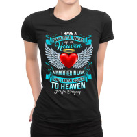 Beautiful Angel Up In Heaven My Motherinlaw I Blow Ladies Fitted T-shirt | Artistshot