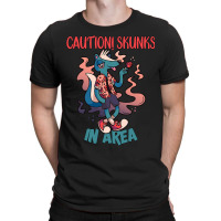 Caution Skunks In Area T-shirt | Artistshot