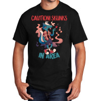 Caution Skunks In Area Basic T-shirt | Artistshot