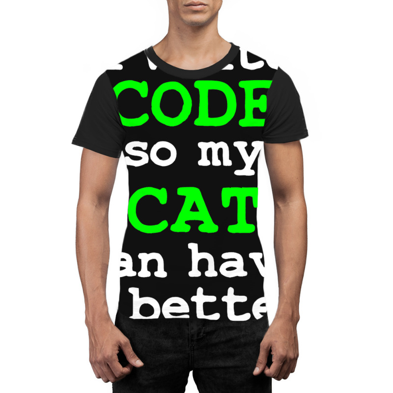 Code Coding Computer Science Cat Gift Graphic T-shirt | Artistshot