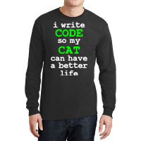 Code Coding Computer Science Cat Gift Long Sleeve Shirts | Artistshot