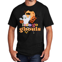 Retro Vintage Groovy Let's Go Ghouls Halloween Ghost Costume T Shirt Basic T-shirt | Artistshot