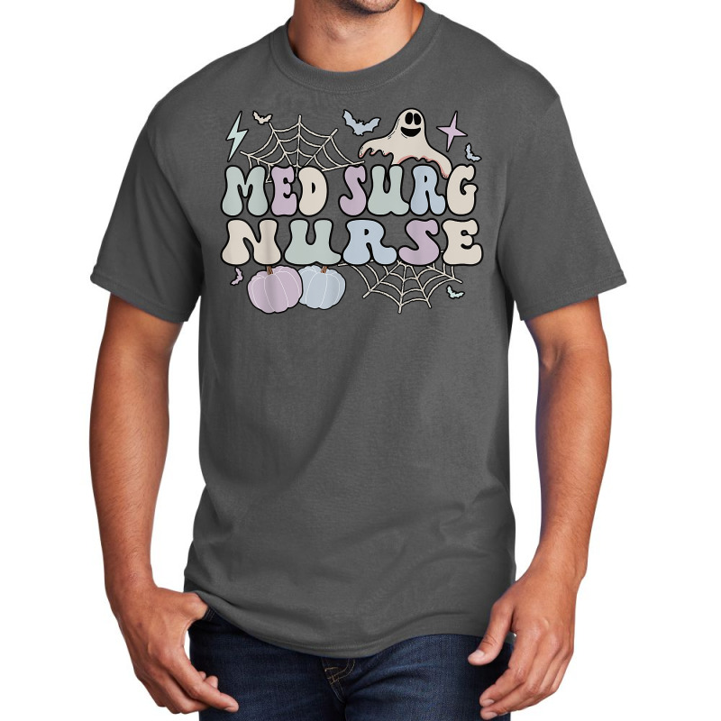 Spooky Med Surg Nurse Halloween Medical Surgical Nursing T Shirt Basic T-shirt | Artistshot