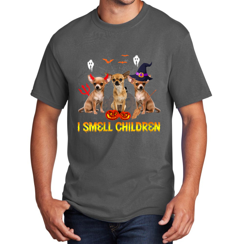 Womens I Smell Childen Funny Halloween Chihuahua Basic T-shirt | Artistshot