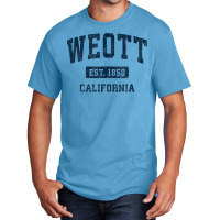 Weott California Ca Vintage Athletic Sports Design T Shirt Basic T-shirt | Artistshot