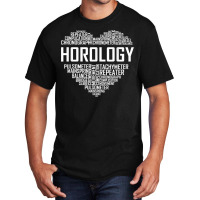 Horology Heart Horologist Watchmaker Expert Clock Maker T Shirt Basic T-shirt | Artistshot