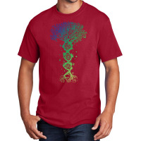 Dna Tree T  Shirt D N A Tree Of Life Genetics Colorful Biology Science Basic T-shirt | Artistshot