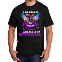 Big Piece Of My Heart Lives In Heaven She Is Mothe Basic T-shirt | Artistshot