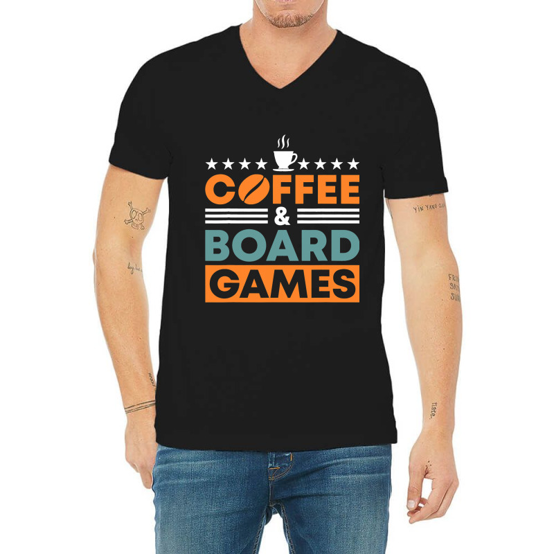 Coffee And Board Games Board Game Board Gamer Tabl V-neck Tee | Artistshot