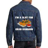 Crab Rangoon Asian Chinese Food Lover Sayings Food Men Denim Jacket | Artistshot