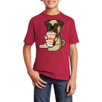 Pug Eating Instant Ramen Noodles Dog T Shirt Basic Youth T-shirt | Artistshot