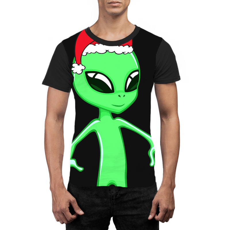 Christmas Funny Alien Santa Hat Xmas Pajama For Bo Graphic T-shirt | Artistshot