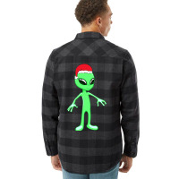 Christmas Funny Alien Santa Hat Xmas Pajama For Bo Flannel Shirt | Artistshot