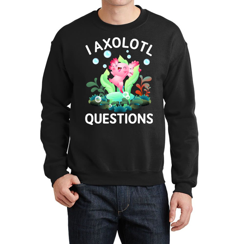 Cute Axolotl Lover Mexican Salamander I Axolotl Qu Crewneck Sweatshirt | Artistshot