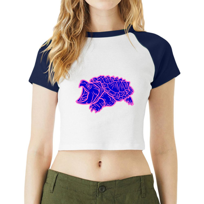 Trending Alligator Snapping Turtle - Reptile - Wildlife - Cute Turtle Raglan Crop Top by declangreenwood | Artistshot