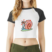 Gary The Snail 12 Raglan Crop Top | Artistshot