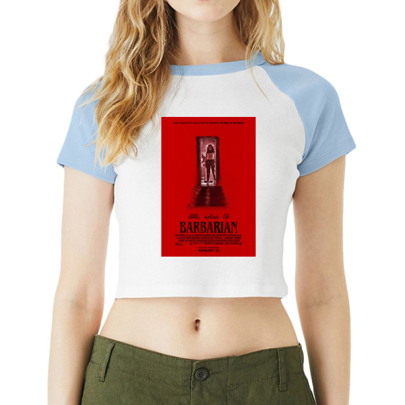 Barbarian Horror Movie 2022 1 Raglan Crop Top by MarkDesharnais | Artistshot