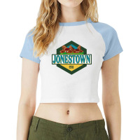 Jonestown   Addams Family Travel Badge Raglan Crop Top | Artistshot