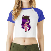 Anime  Chibi Fox Anime Girl Gatcha Kawaii Raglan Crop Top | Artistshot