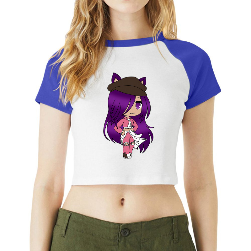 Anime  Chibi Fox Anime Girl Gatcha Kawaii Raglan Crop Top by joseph89 | Artistshot