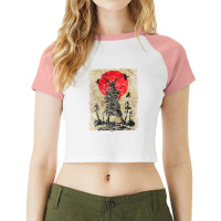 Swordsmen Warrior Japanese Samurai Raglan Crop Top | Artistshot