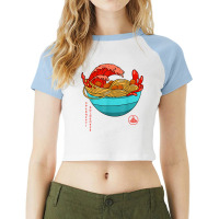 Spaghetti Bolognese   Italian Noodles   Japanese Ramen Style Raglan Crop Top | Artistshot