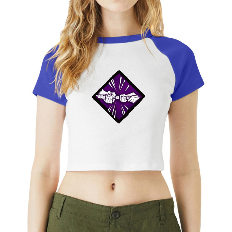 Power Struggle Hq Diamond Perk Inspired Splash Art Raglan Crop Top | Artistshot