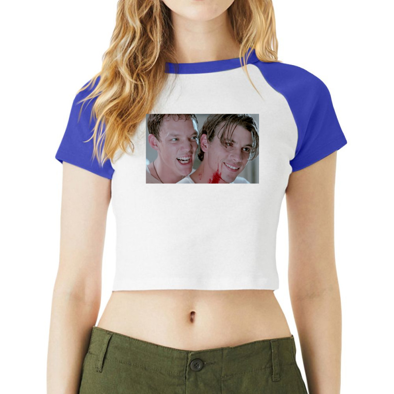 Scream Horror Movie Billy And Stu Raglan Crop Top by vekocalceve | Artistshot