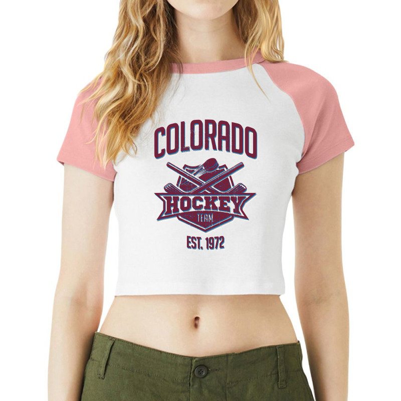 Distressed Avalanche Retro Glitch Party Tailgate Fan Gift Raglan Crop Top by casaniuy89 | Artistshot