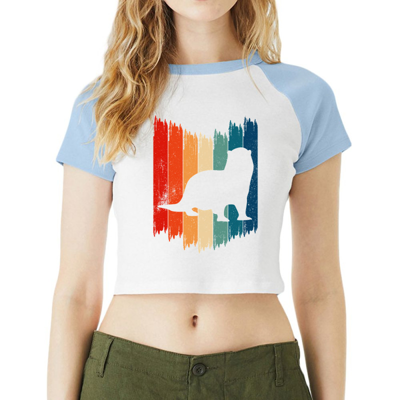 Limited Edition Otter And Sea Otters Vintage Otter Raglan Crop Top by greggjvandervor | Artistshot